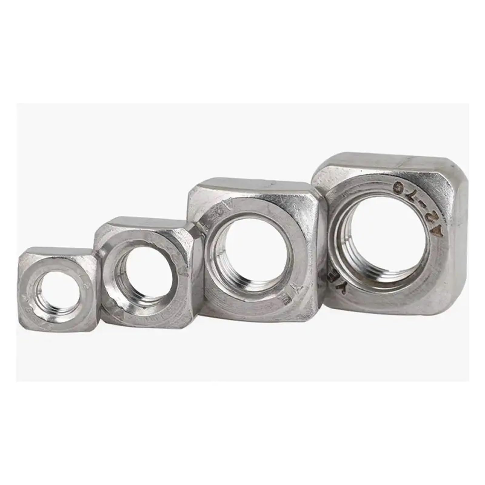 Tuercas cuadradas rectangulares de acero inoxidabl 50 Uds. Tuercas cuadradas de acero inoxidable A2 for bricolaje eléctrico M3 M4 M5 M6 M8 M10(M10x16.7x7.8mm)