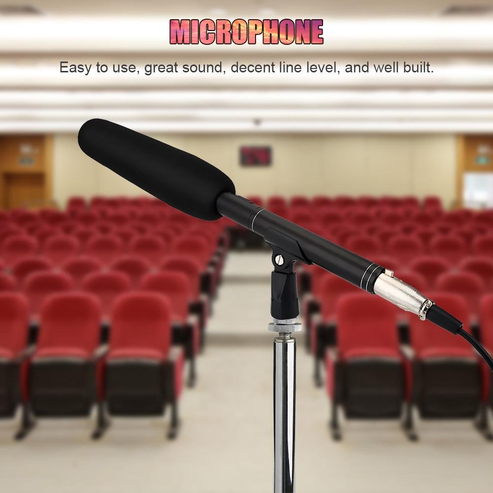 Asixx Microfono Intervista, Microfono per intervista professionale Condensatore unidirezionale Uni-direzionale, alta sensibilità e alta fedeltà per videocamere DV DSLR