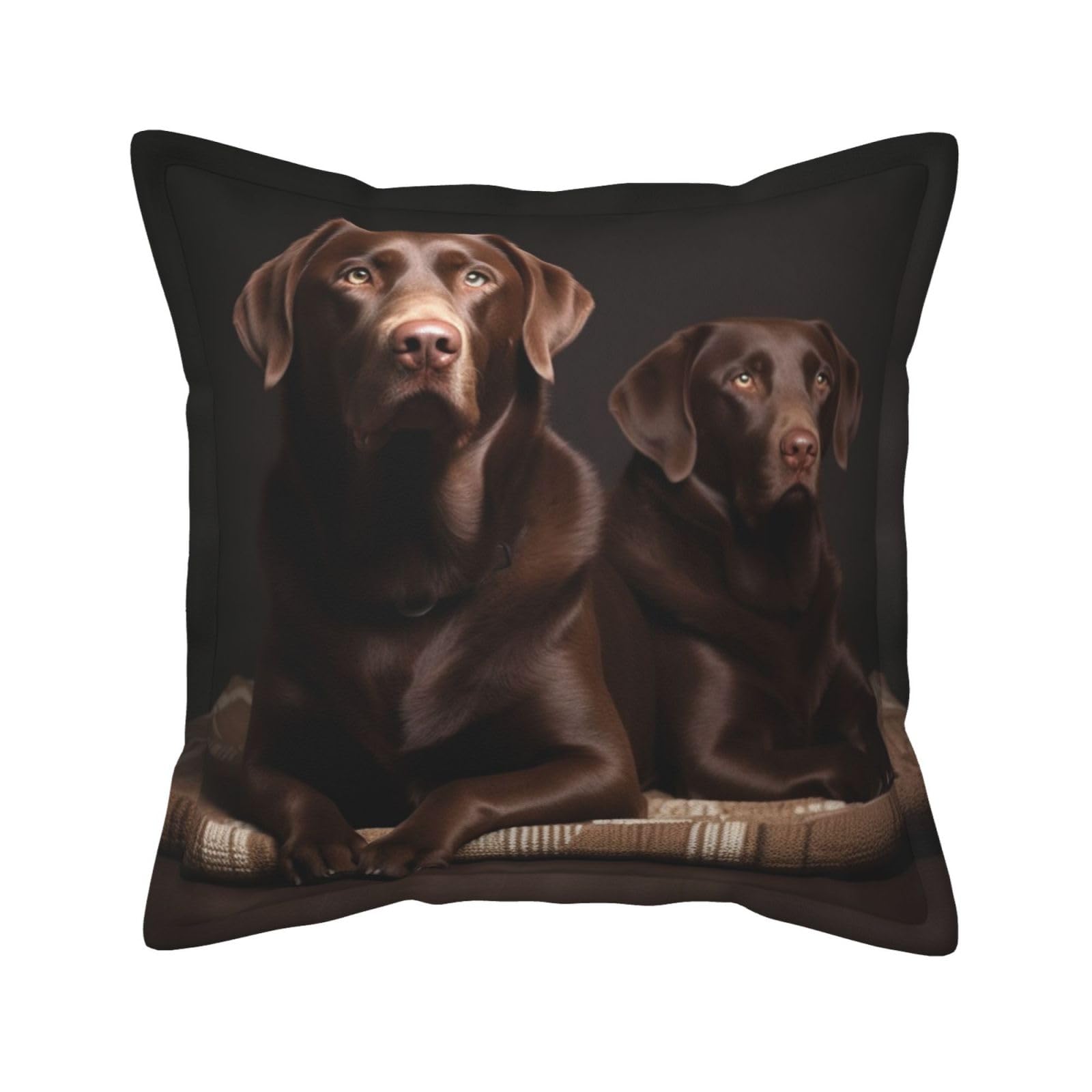 Housses de coussin labrador pour extérieur et voiture 50x50