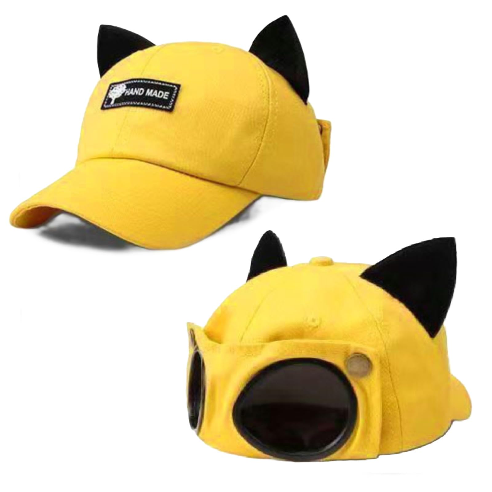 Casquette baseball rétro oreilles de chat : finis les looks ternes avec les lunettes amovibles