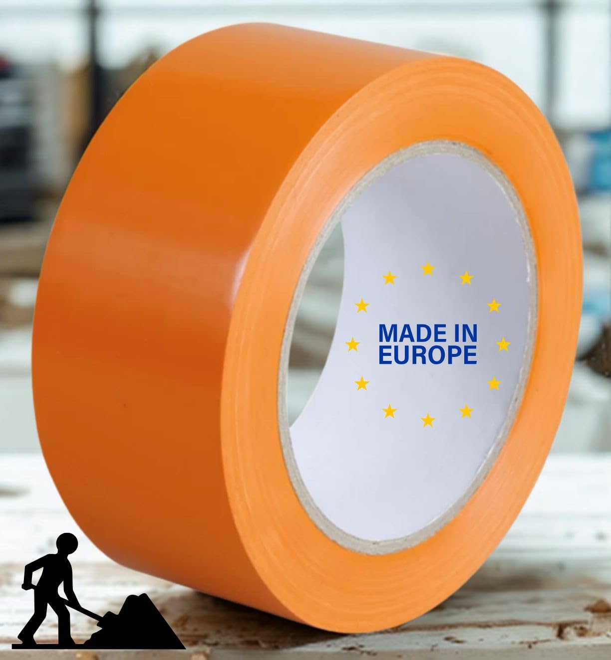 Scotchs Orange de Chantier (PVC) | 6 Rouleaux Ruban Adhésif (0,50 cm X 33 m) | Travaux et Chantiers | Toutes Surfaces | Bricolage - Etanchéité - Isolement - Protection | Ultra résistant 140 µ