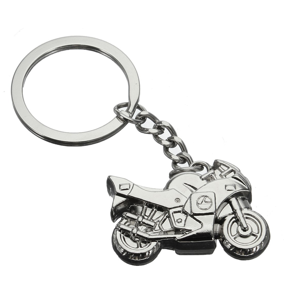 FamilyMall Classic 3D Motorcycle Metal Keychain Keyring Key Chain Ring Key Fob Fashion