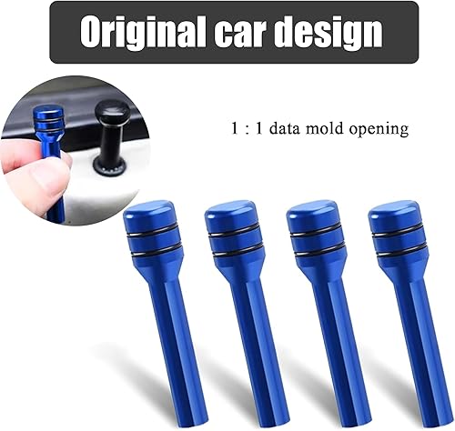 Miniatura 5 de Nowkont 4 pines de aleación de aluminio para cerradura de puerta interior, pomos de bloqueo de puerta de automóvil, 1.9 pulgadas x 0.4 pulgadas,
