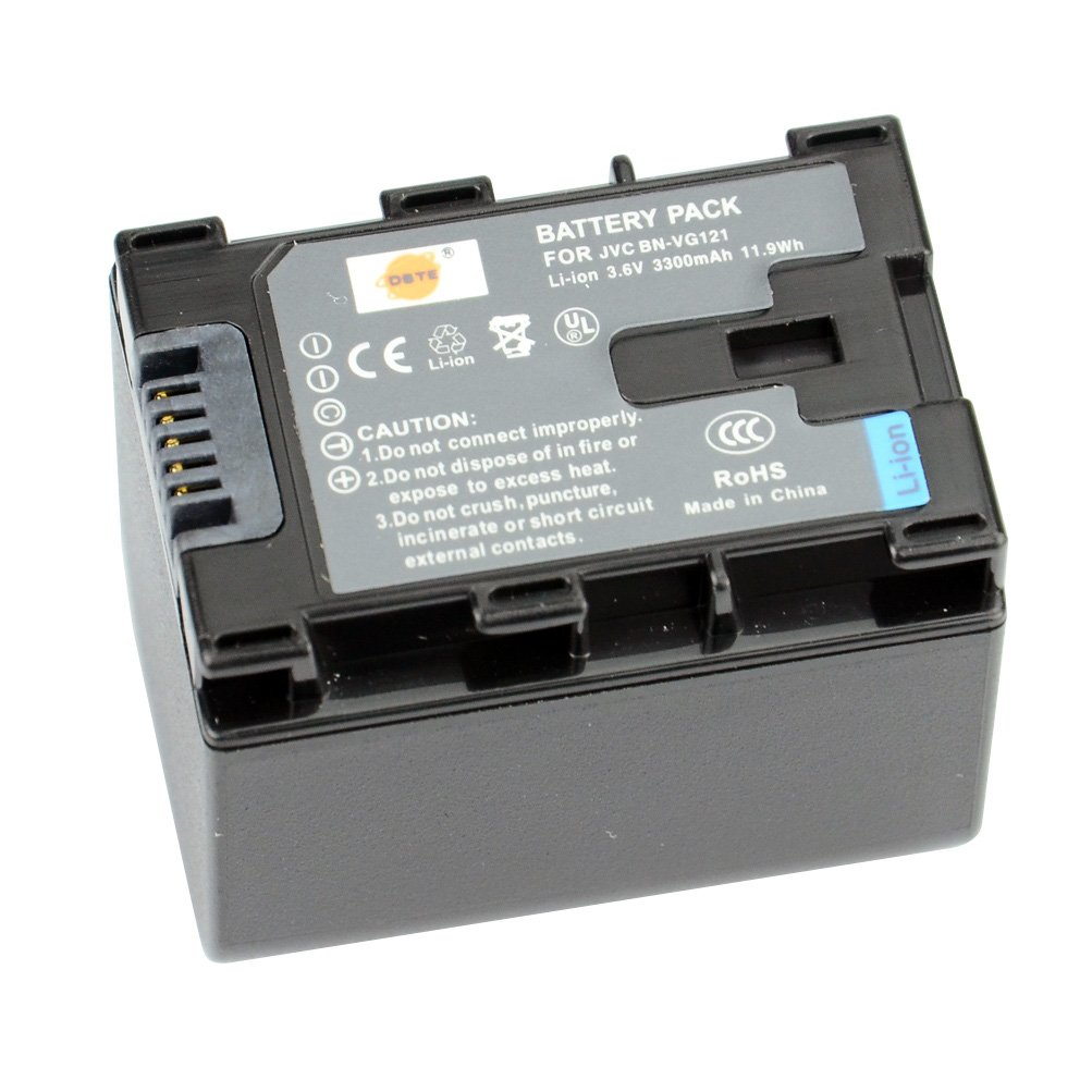 DSTE BN-VG121 Li-ION Batterie (2-Pack) et Chargeur USB Costume pour JVC BN-VG107, BN-VG107U, BN-VG107US, BN-VG114, BN-VG114U, BN-VG114US, BN-VG121, BN-VG121U, BN-VG121US