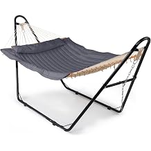 Bonnlo Upgrade 440LBS Hammock with Stand, Grey