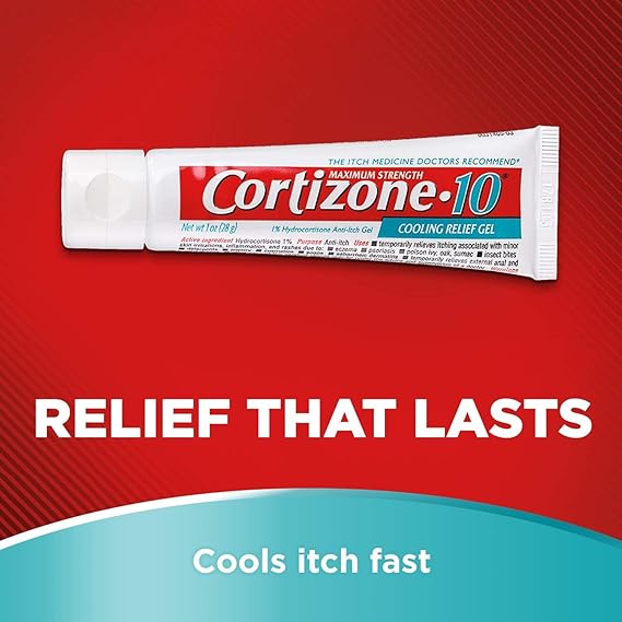 CORTIZONE-10 Cooling Relief Anti-Itch Gel, 1 Oz (Pack of 4)