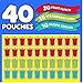 BEEQ BOXES - (40 Count) Capri Sun Kids Juice Beverage 20 FRUIT PUNCH And 10 Strawberry Kiwi And 10 Pacific Cooler Variety Pack - 6 Fl Oz