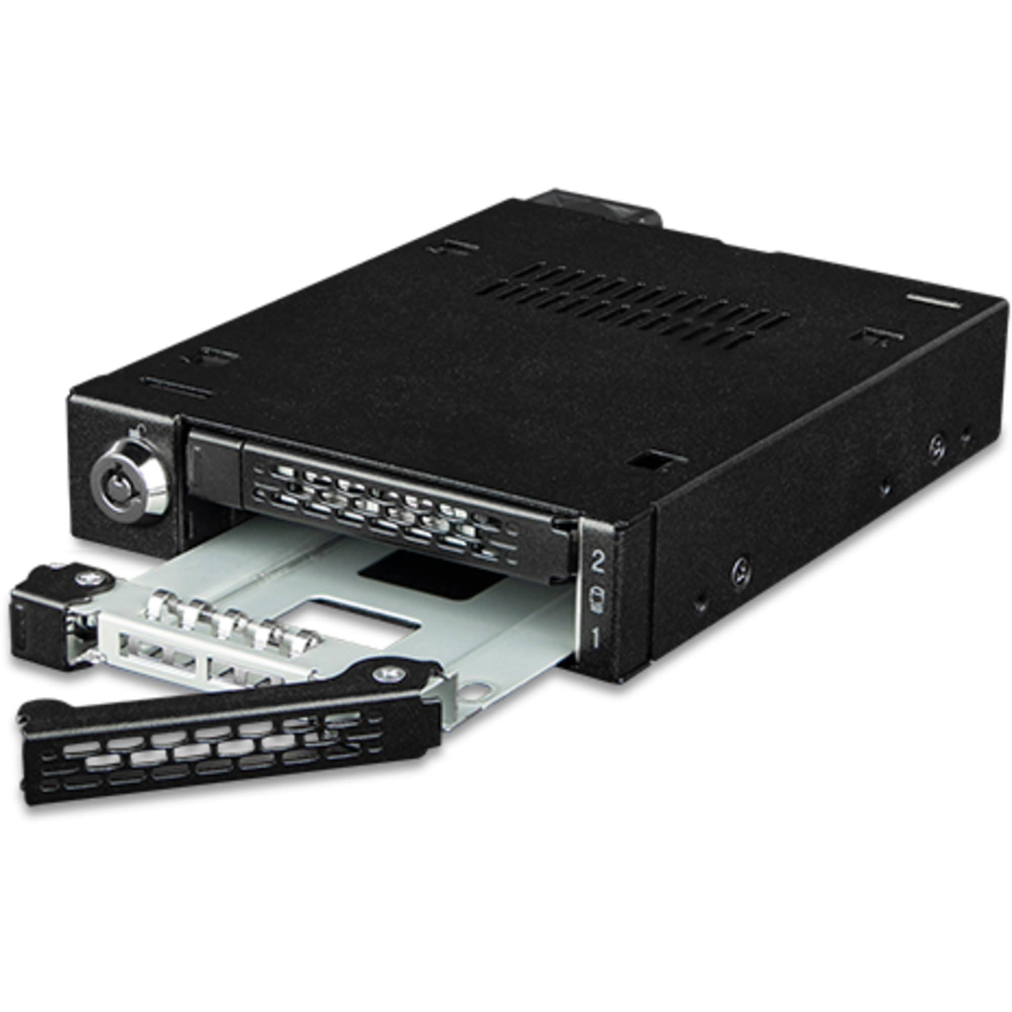 ICY DOCK ToughArmor MB092VK-B Rack móvil, Caja de Rack Robusta de Metal para 2 x SlimSAS SFF-8654 4i para bahía de 3.5"