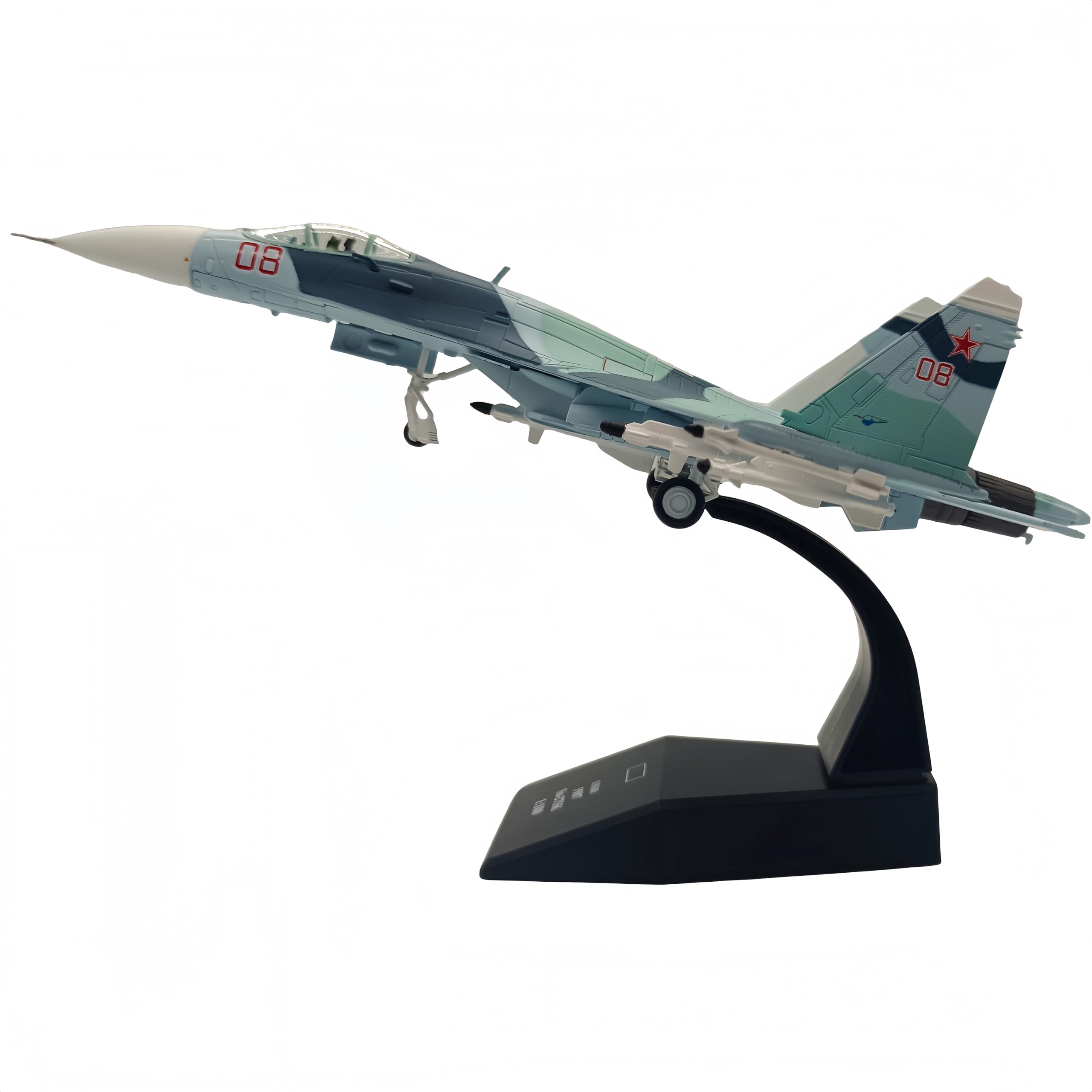 1:100 Scale Die-Cast Airplanes SU-27 Fighter Jet Model Bomber Fighter Attack Plane Military Model Plane Collection Plane for Gifts