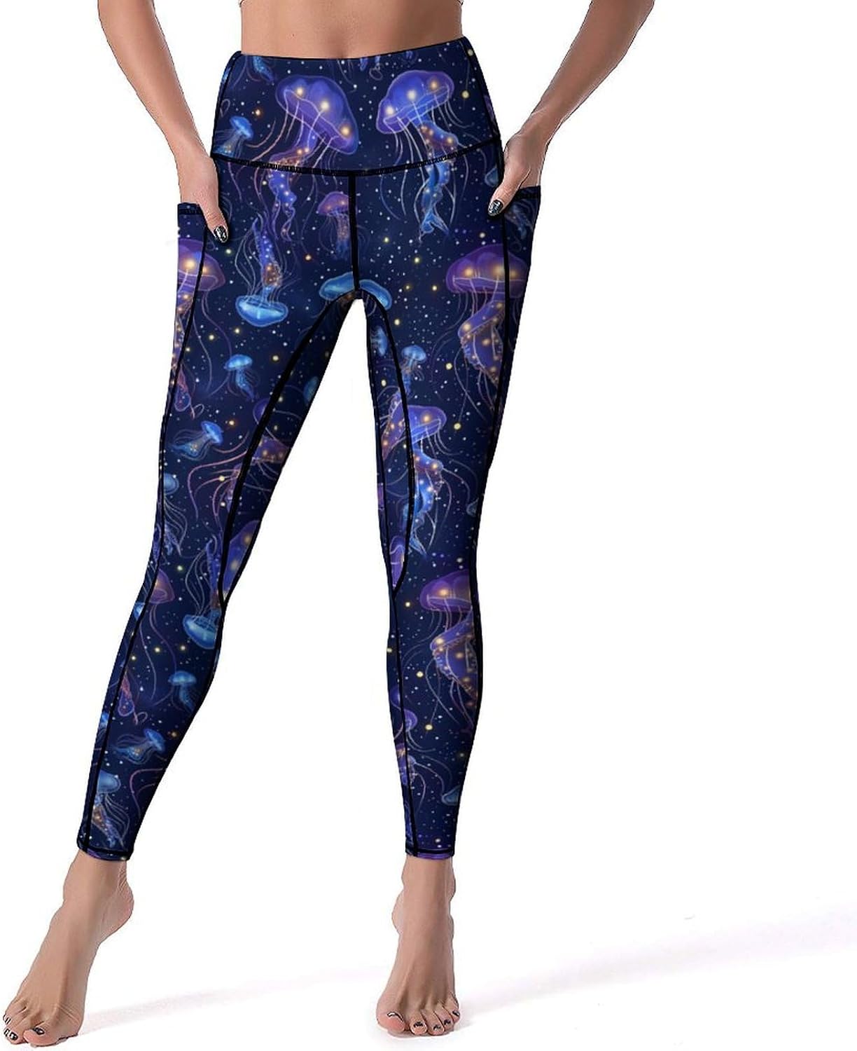 Women's High Waist Tummy Control Yoga Pants with Pockets Workout Leggings