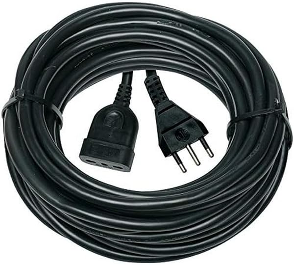 Prolunga Elettrica 10 Metri Brennenstuhl | Prolunga in Plastica Robusta e di Ottima Fattura | Cavo H05VV-F 3G1,5 | Spina IT 16A, Presa Bipasso IT 10/16 A 2P+T | Colore Nero - 1