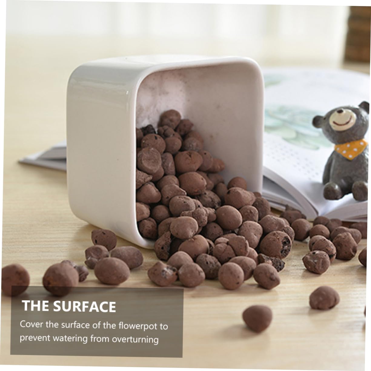 Blähton 1kg Coffee Ton, Atmungsaktives Granulat für Blumentöpfe