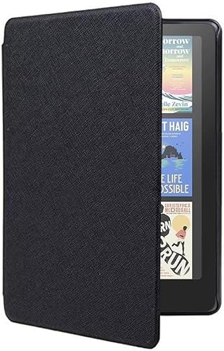 T Tersely Slim Leather Case for 7" All-New Kindle Paperwhite (12th Generation, 2024) and Kindle Colorsoft (1st Generation, 2025) Signature Edition – Magnetic Protective Cover, Black