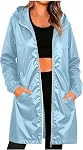 Rain Jacket Women Waterproof Hooded Outwear Plus Size Lightweight Raincoats Cozy 2026 Thin Windbreaker with Pockets
