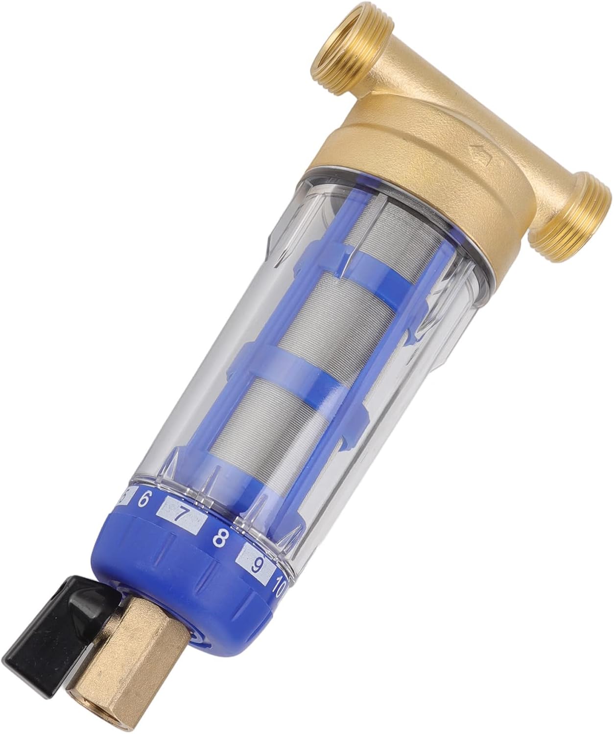 Spin Down Sediment Prefilter Kit, Spin Down Sediment Water Filter Anti Dezincification High Accuracy Filtration Refined Copper for Hotel
