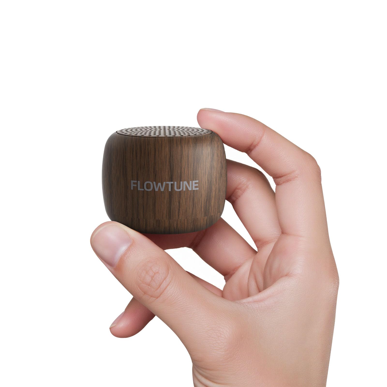 FLOWTUNE Máquina de sonido de ruido blanco para bebés adultos, 18 sonidos sin bucle, temporizador, función de memoria, regalo portátil de terapia de sonido para dormir (grano de madera)