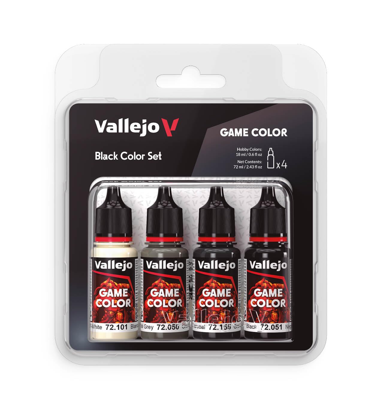 AV Vallejo Game Color Set - Black Colors (x4)
