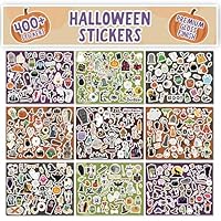 Halloween Stickers - Over 400 Premium Self-Adhesive Gloss Paper Stickers for Children - Decorations for Halloween Party, Craft, Scrapbook, Party Bag Fillers for Kids - Witch, Vampire, Ghost, Skulls