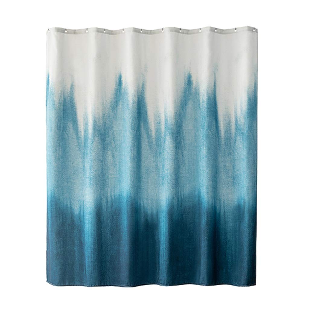 Rideau de douche épaissie et imperméable bleu 100x180 cm pour salle de bain