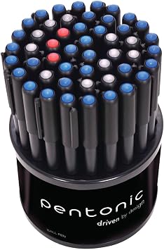 Pen ball point link brand black ink Pentonic Largest selling Pack of 50 Pens 0.7mm