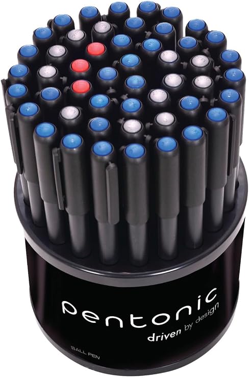 Pen ball point link brand black ink Pentonic Largest selling Pack of 50 Pens 0.7mm
