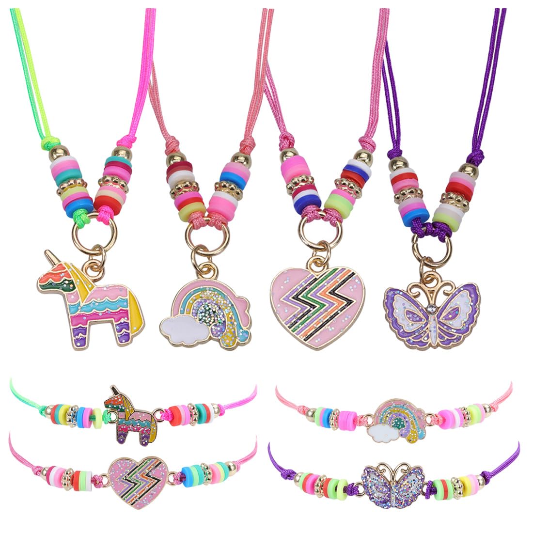 Set 30 Braccialetti E Anelli Bambini Regolabili - Bomboniere Unicorno, Animali - Foto 7