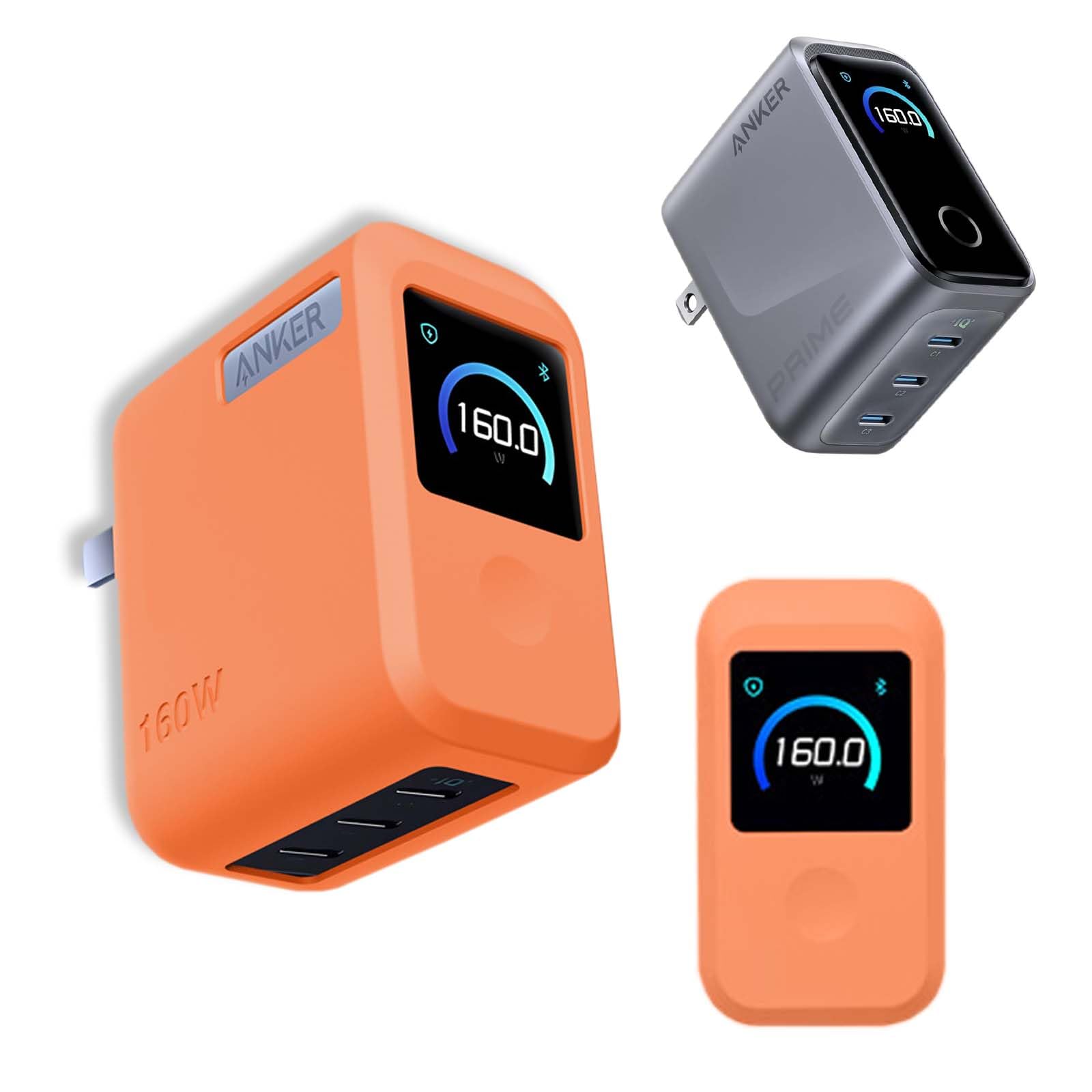 Case for Anker Prime Charger 160W,NOUKAJU Silicone Protective Case