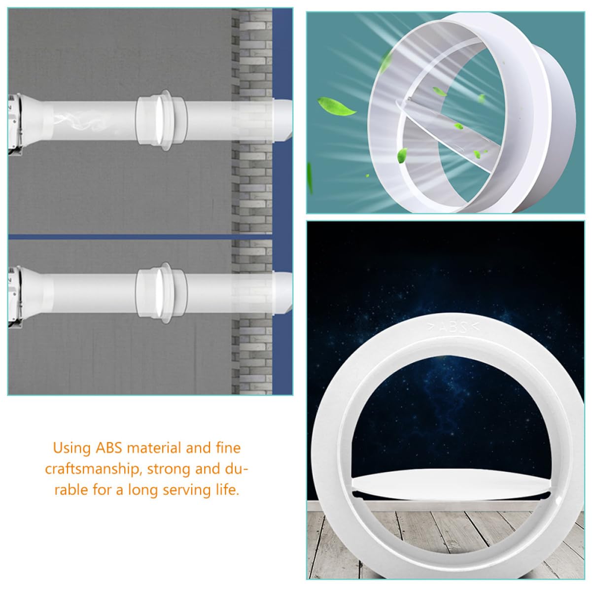Hemobllo 4stücke Duct Connector Mit Rückflussverhinderer Ventilationssystem Für Klimaanlagen Und Abluftschläuche Material Installieren Langlebig Und Wiederverwendbar