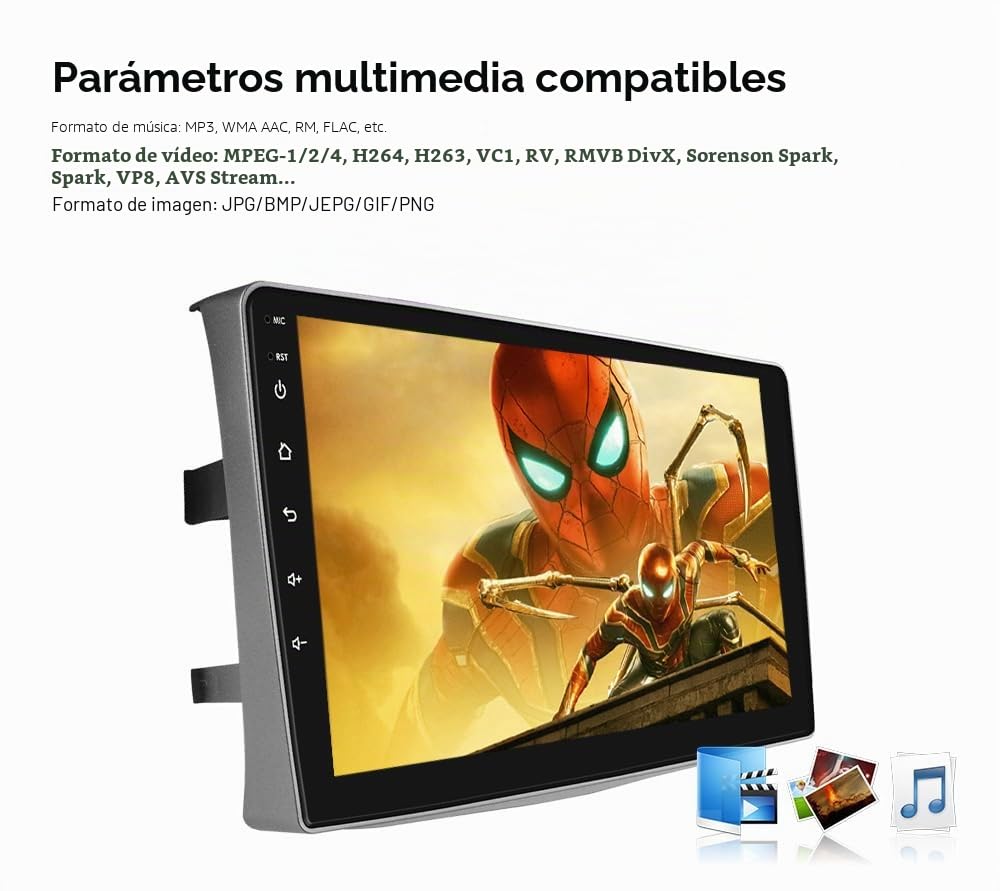 Radio de coche Android 14 de 9 pulgadas para Alfa Romeo MiTO 955 2008 – 2016, compatible con Carplay inalámbrico/Android Auto, control del volante, WiFi/4G, FM 4 núcleos, 2 GB y 64 GB