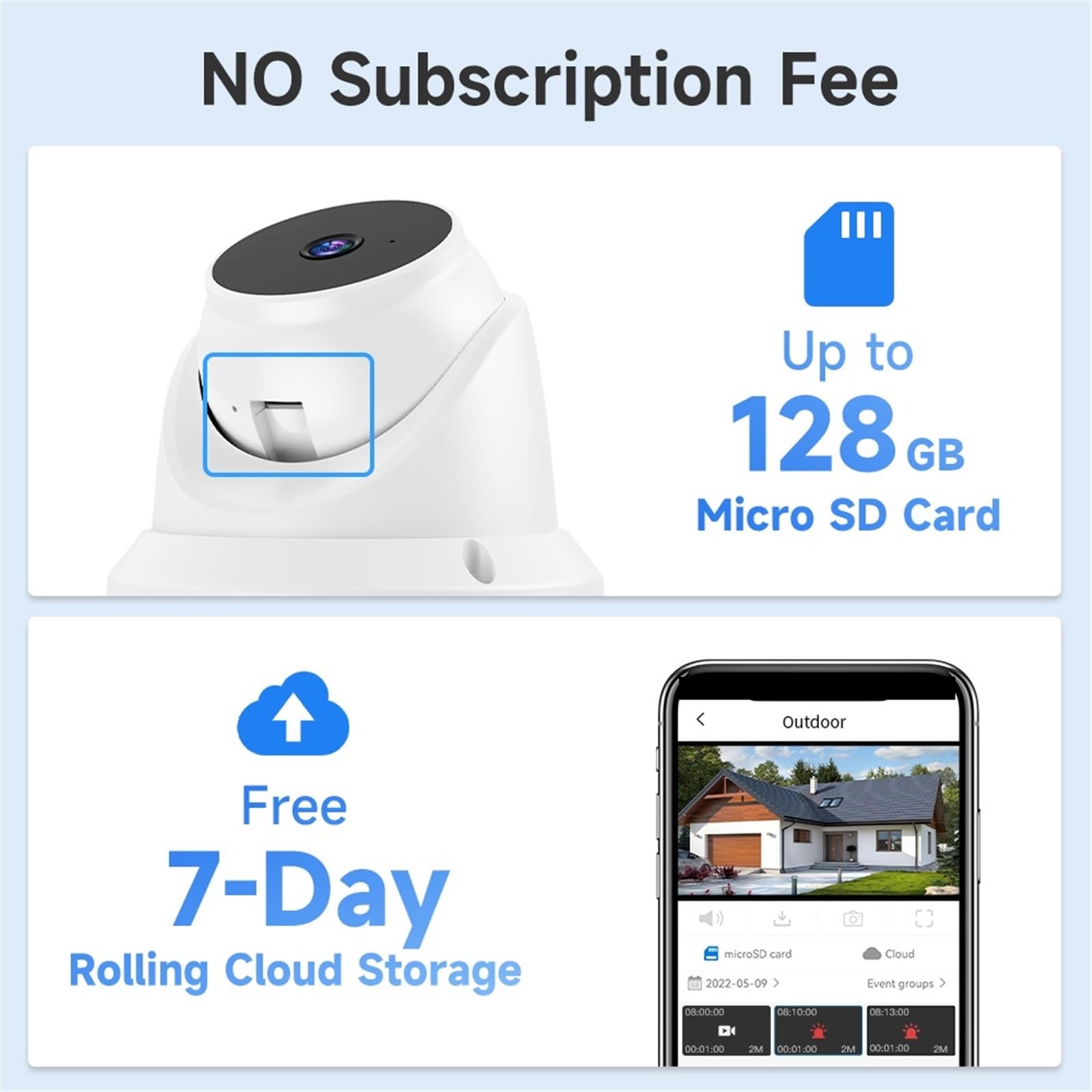Kamera bezpieczeństwa, Kamera CCTV 2MP HD 2.4G WiFi do użytku wewnętrznego z noktowizorem, dwukierunkowym dźwiękiem, detekcją osób i automatycznym śledzeniem