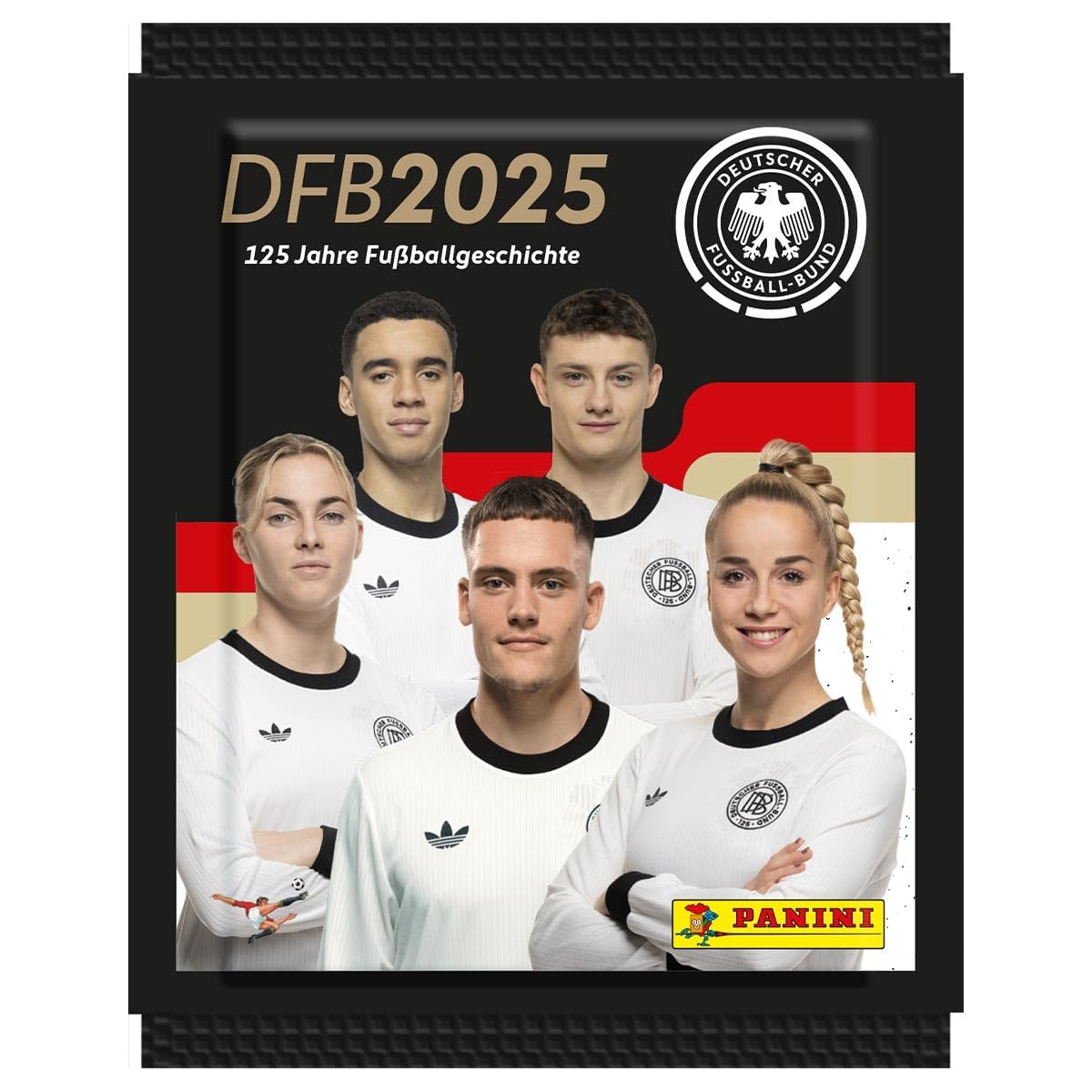 Panini DFB 2025-125 Jahre Fußballgeschichte Stickerkollektion (Box mit 36 Tüten)