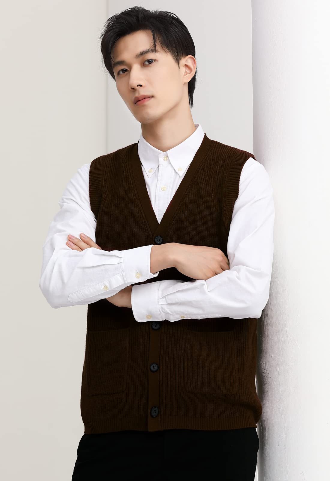 ZHILI Cárdigan Casual para Hombre