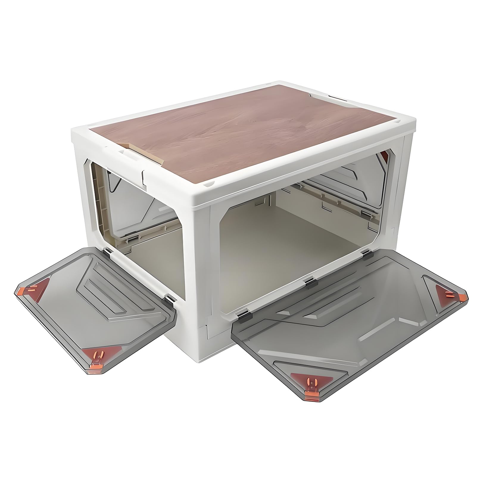 Caja De Almacenamiento De Plástico Plegable, Caja De Almacenamiento Con Tapas, Organizador De Almacenamiento De Gran Capacidad Para Ropa, Juguetes, Libros Y Alimentos