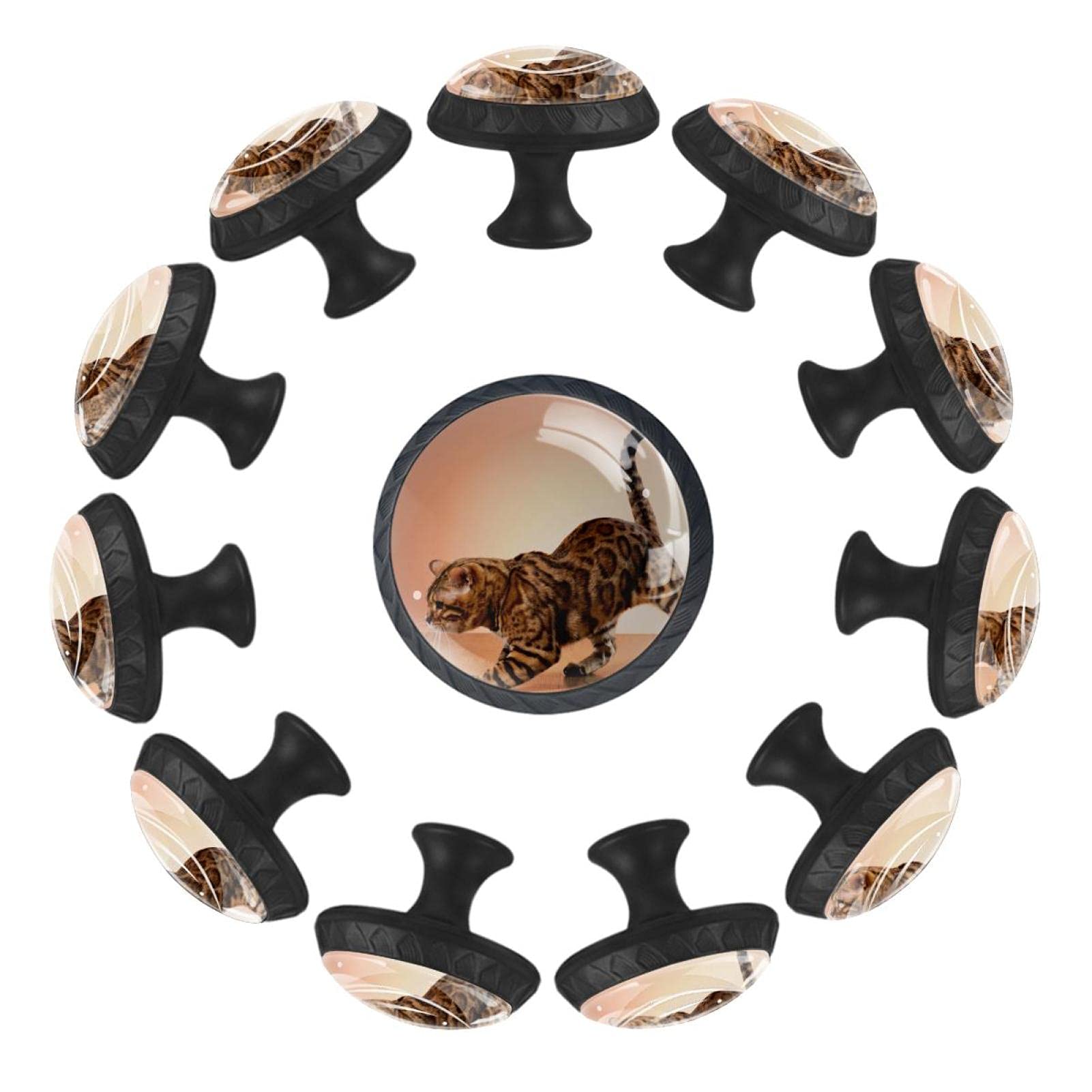 Boutons de tiroir ronds 35 mm marron pour réparer les poignées de commode cassées