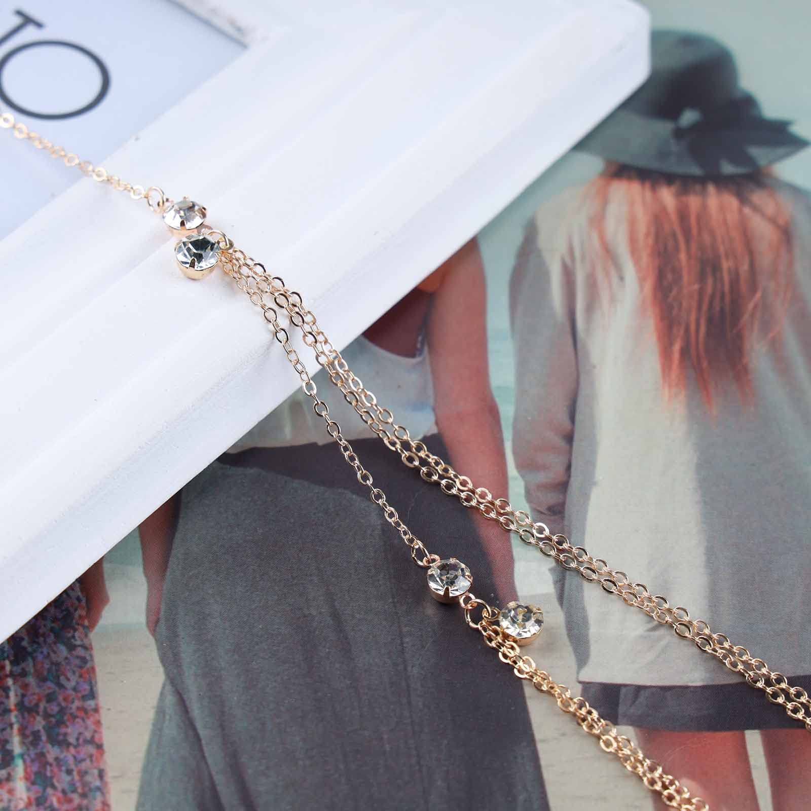 Catena Corpo Donne Strass Cristallo - Reggiseno Bikini Sexy Per Spiaggia E Nightclub