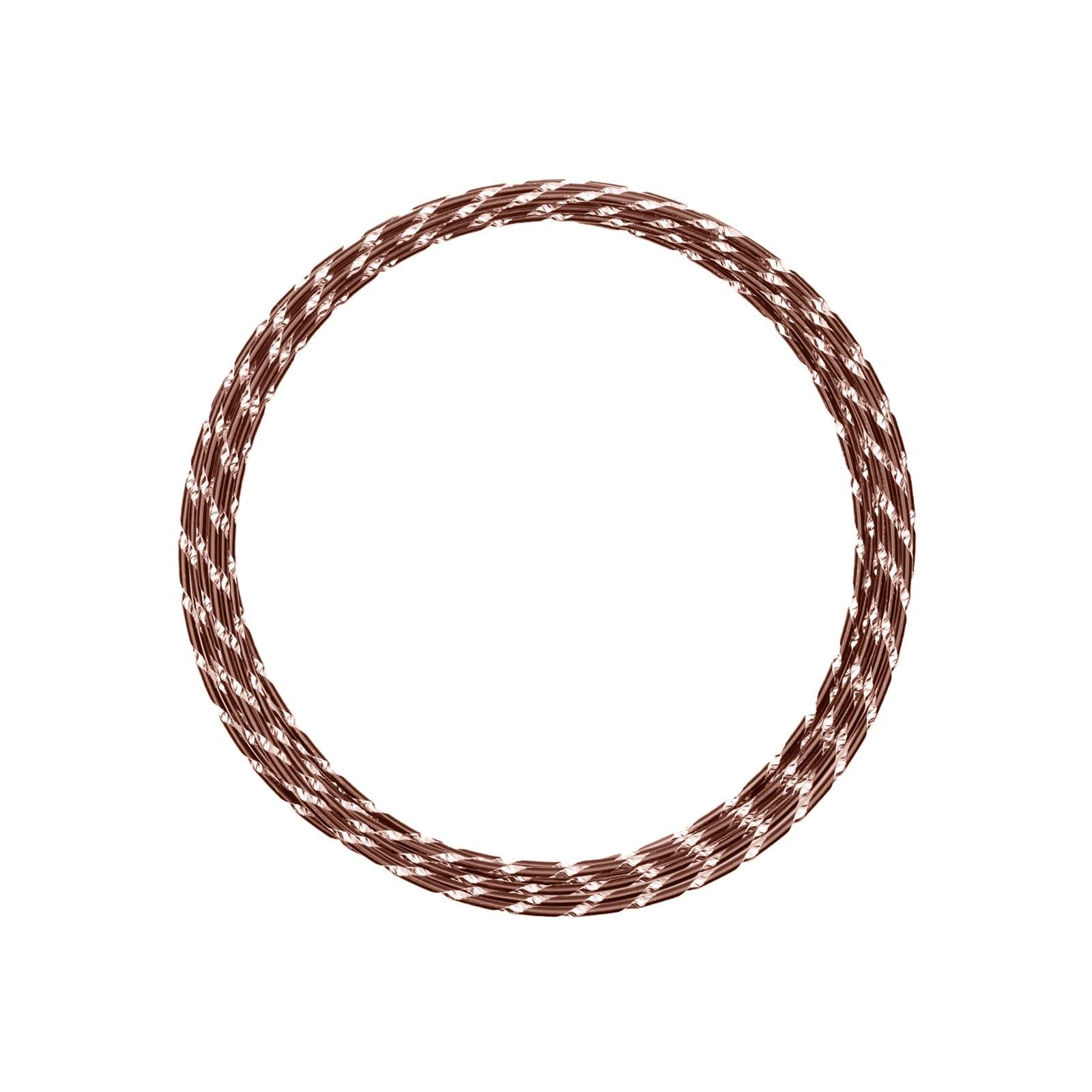 Vaessen Creative 2 mm x 5 m Aluminium Wire Diamond Cut, Chocolate, Brown
