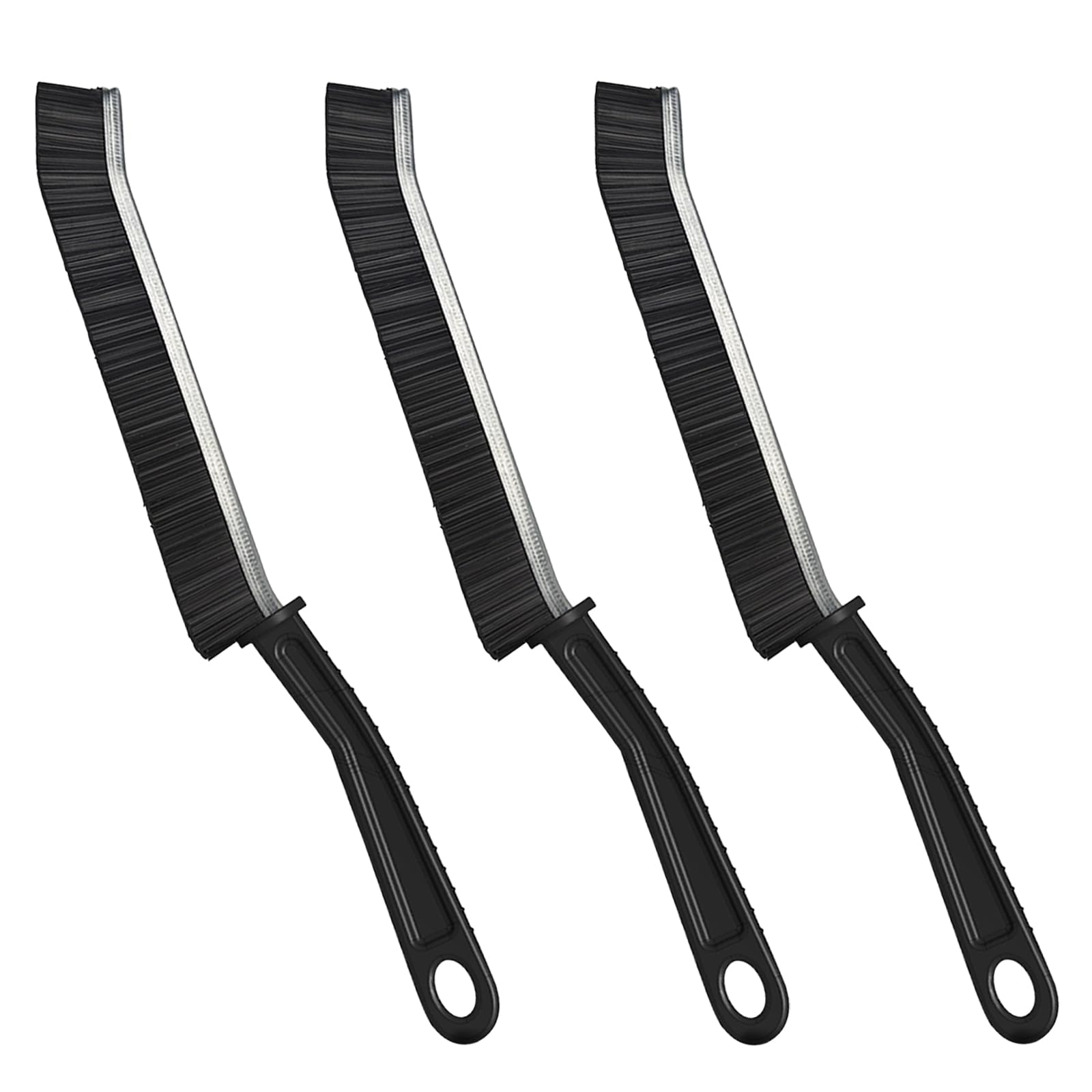 3 Spazzole Per Pulizia Fessure YUDANSI - Set Con Manico Lungo Per Bagno, Cucina E Finestre - Antiscivolo E Pratico