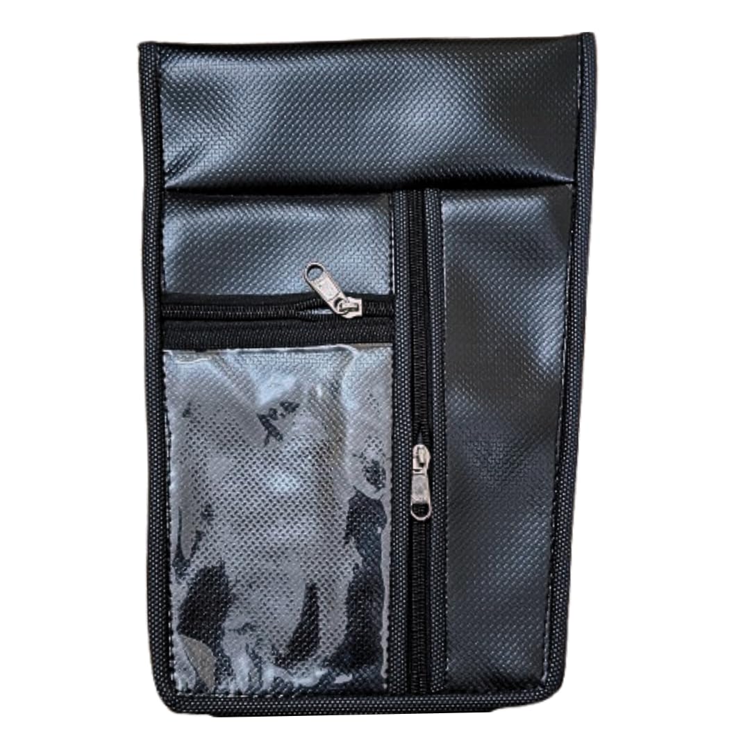 Premium rexine Bike Tank Cover with Zipped Mobile Pocket and Multiple Document Pockets Compatible with Pulsar, Glamour, Discover, Platina, Splendor, Shine, Unicorn, and Many More.-picture-20
