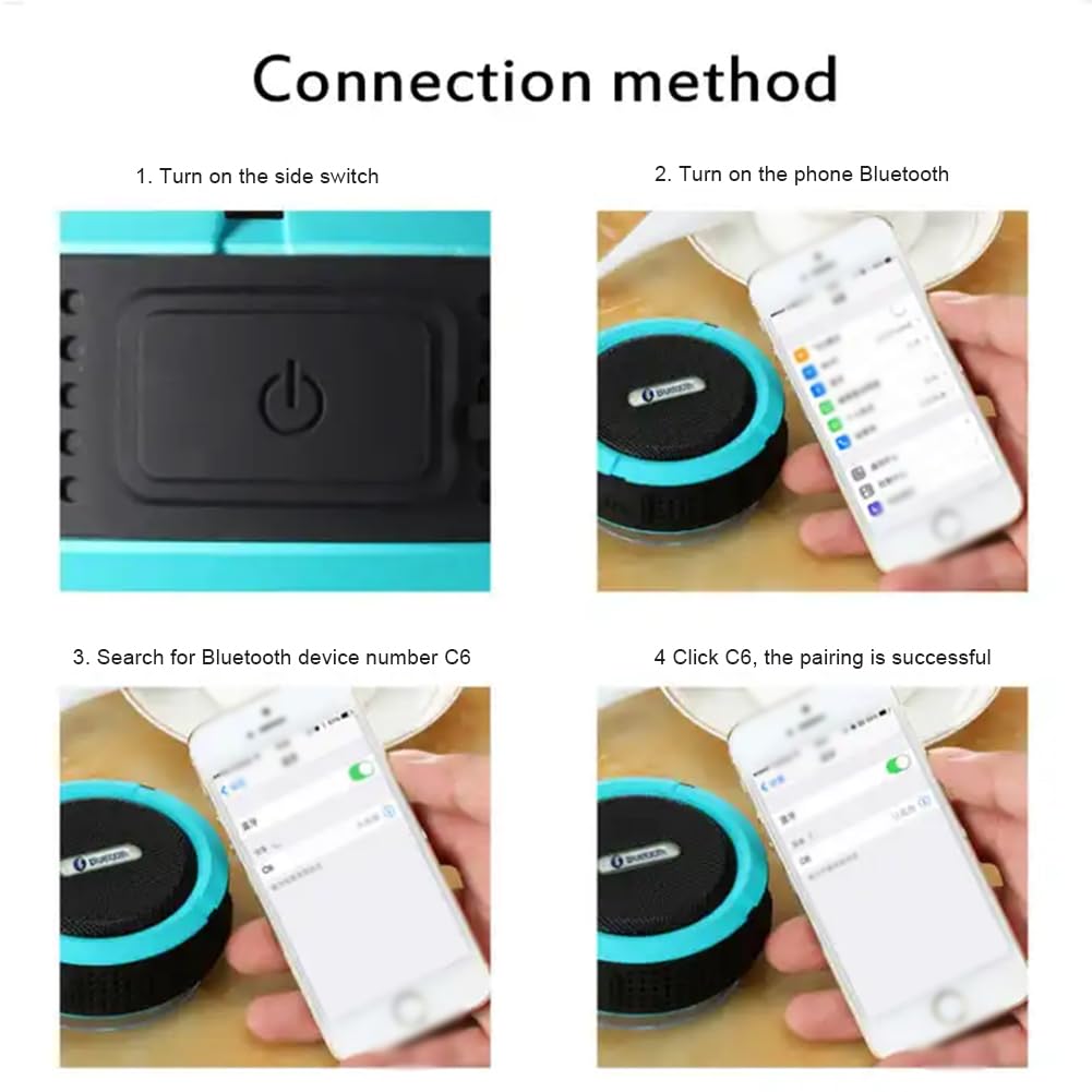 Altoparlante Bluetooth, Mini Altoparlante Da Doccia, Subwoofer Portatile Impermeabile IP65, Con Ventosa, Collegamento Automatico Della Memoria, Per Sport All'aria Aperta, Escursionismo, Campeggio