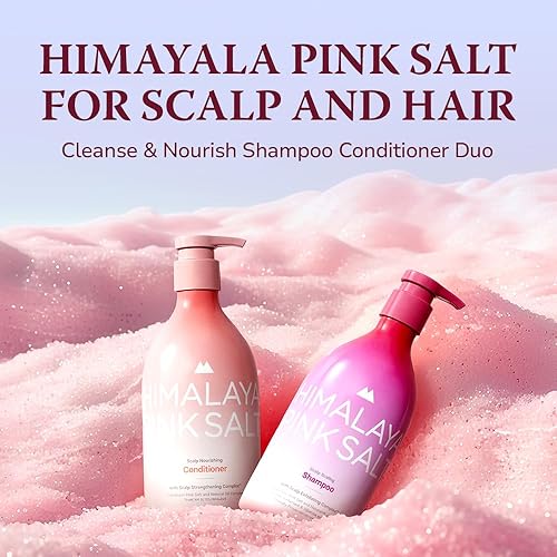 Miniatura 2 de HIMALAYA PINKSALT Juego de champú y acondicionador, juego de cuidado clarificador y nutritivo para el cuero cabelludo con picazón y cabello seco,