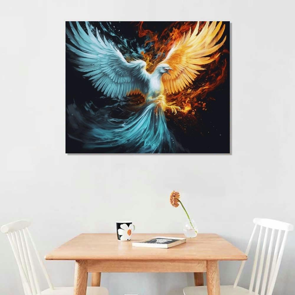 Amazon.com: ABEEGR Rising Phoenix Wall Art Canvas Poster Prints