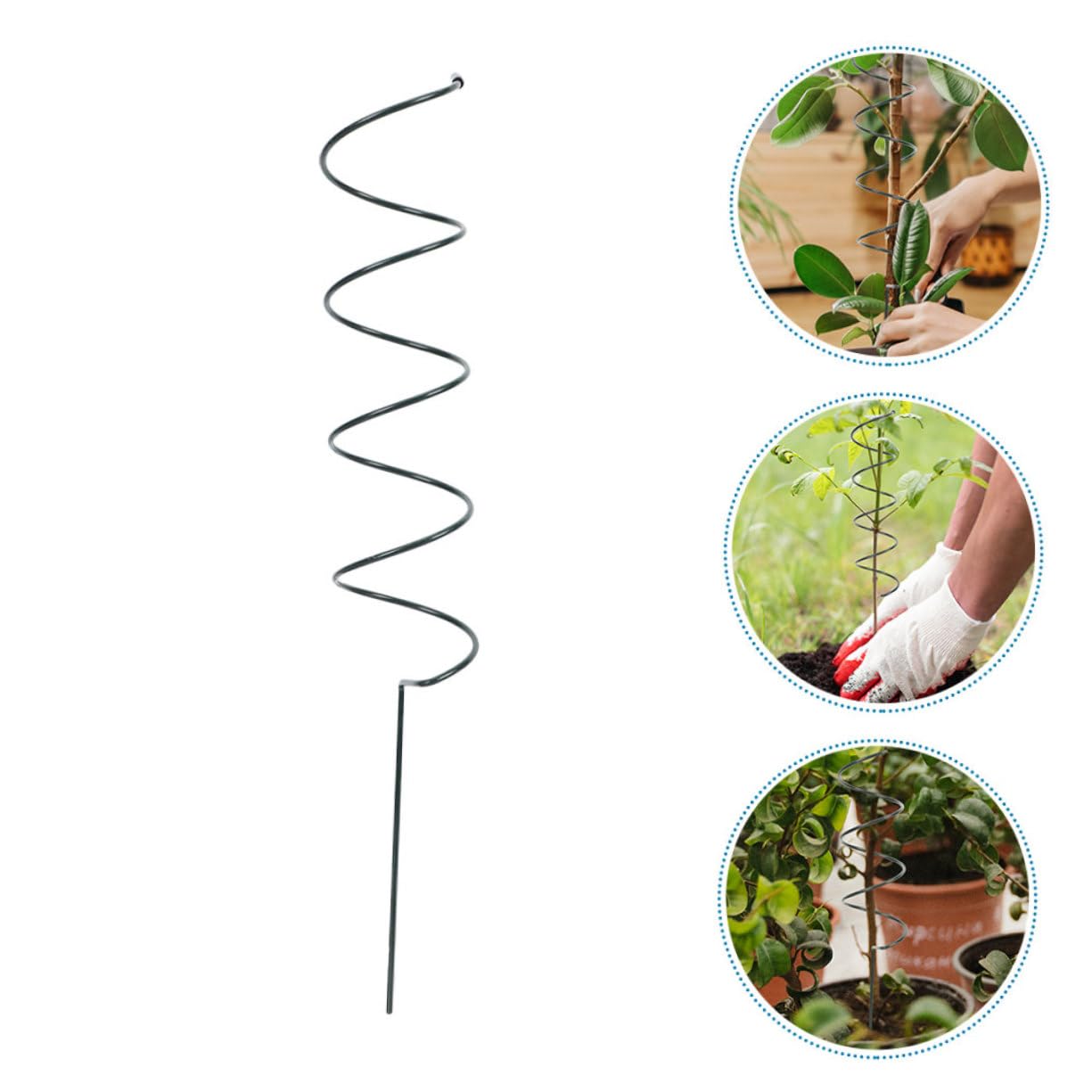 Sosoport 8pezzi Spirali Supporto per Piante Metallo Picchetti per Giardino Regolabili per Viti e Fiori Sostegno Durevole per Piante Rampicanti di Facile Installazione e Design Elegante