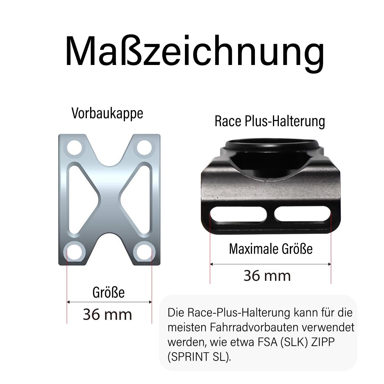 Supporto Computer Da Bicicletta In Alluminio CNC – Compatibile Garmin Edge (200-1050) E GoPro, Per Manubri 25,4/31,8 Mm, Nero/rosso