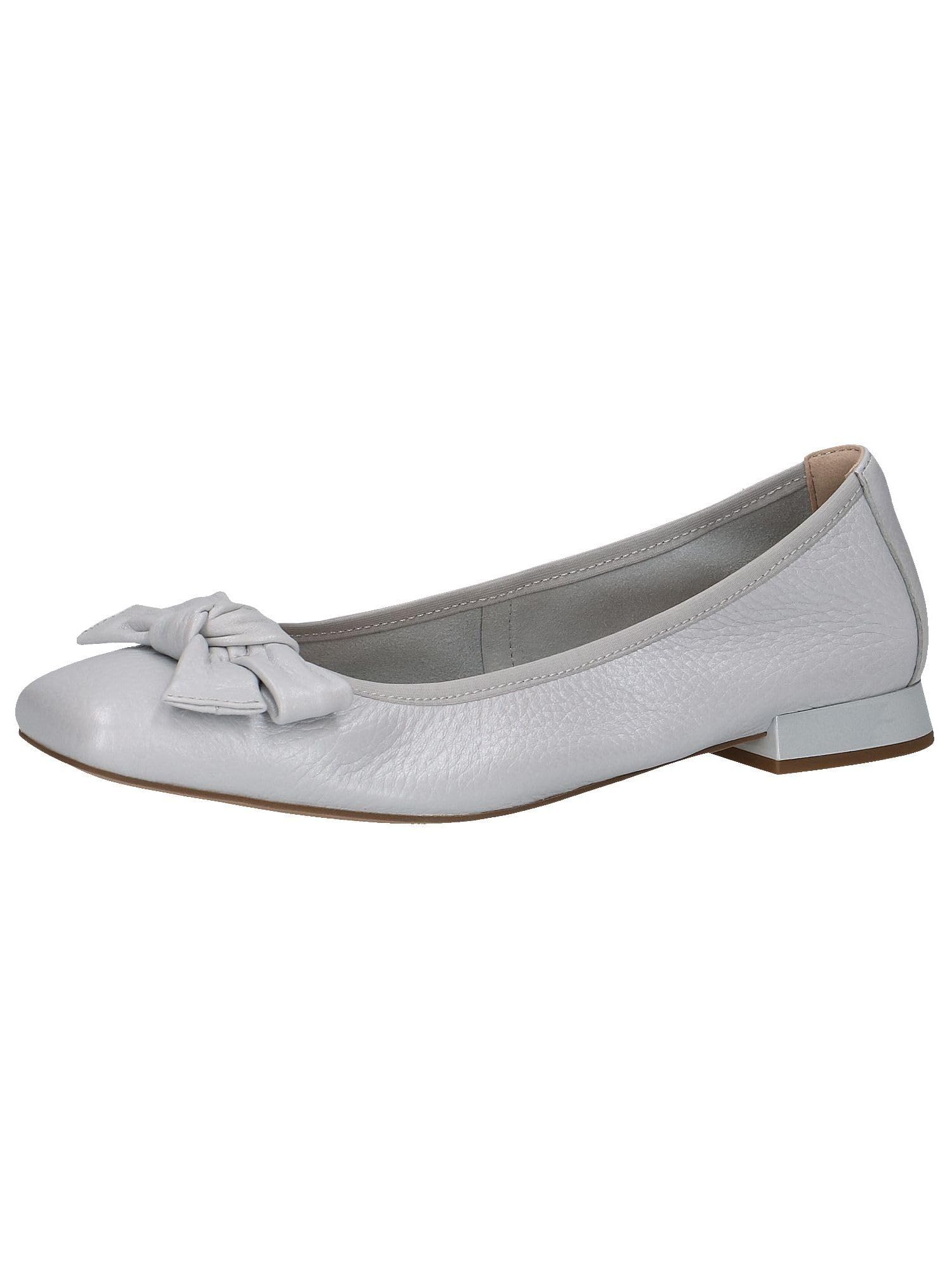 CAPRICE Women Ballet Flats Leather with Block Heel, Purple (Lt.Blue Pe.Dee), 6.5 UK