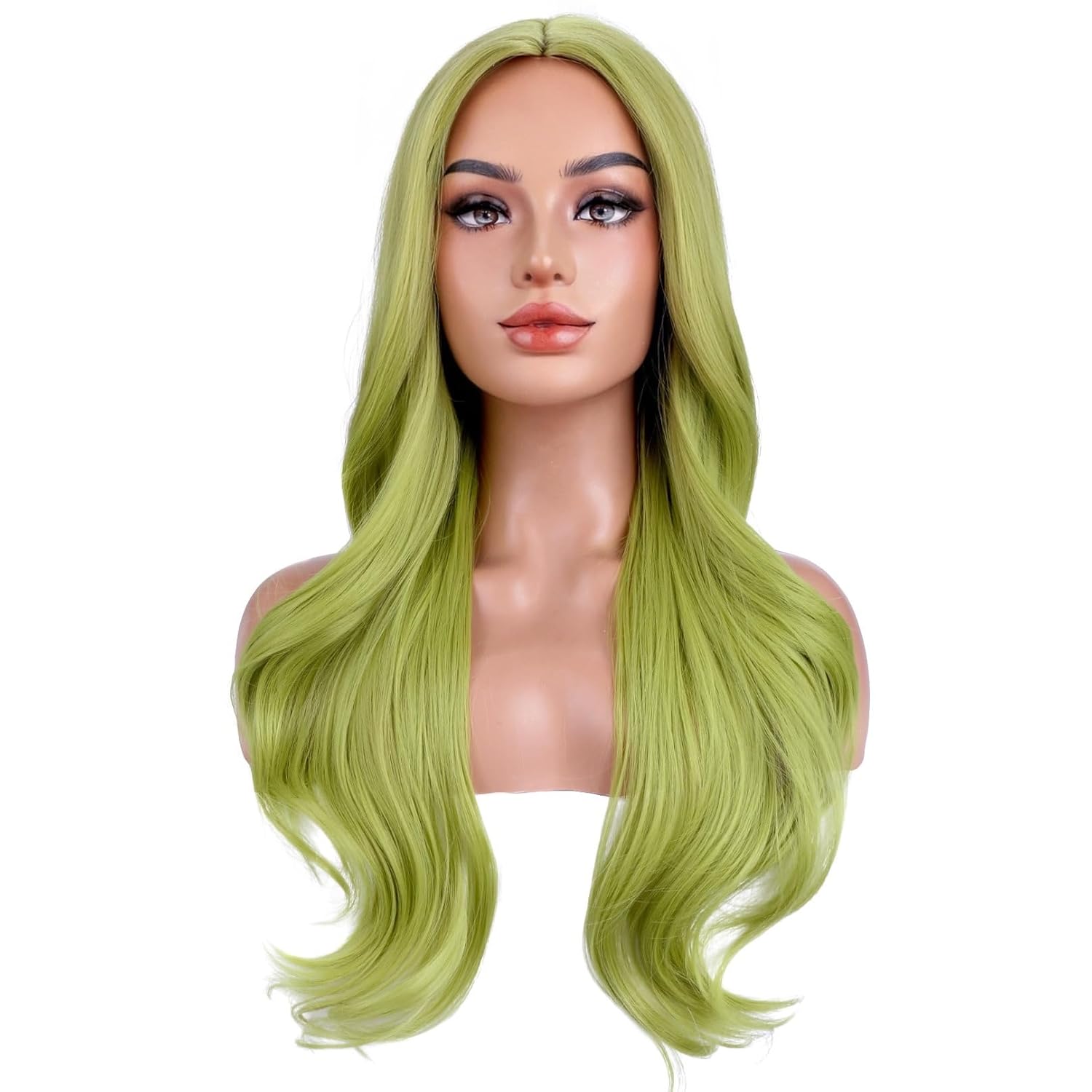 BERON Blonde Brown Wigs Long Wavy Wig for Women Curly Highlights Color Girls Wig Heat Resistant Synthetic Hair Wigs for Cosplay Party Daily or Use