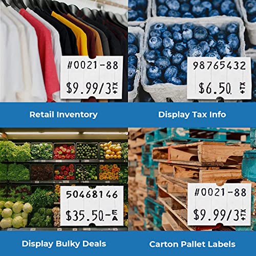 Perco Pro 2 Line Date Gun Labeler Kit, Includes 16 Digits Label Gun, 10,500 White Labels, Inker Remover Tool, And Pre-Loaded Ink Roll #TOP5