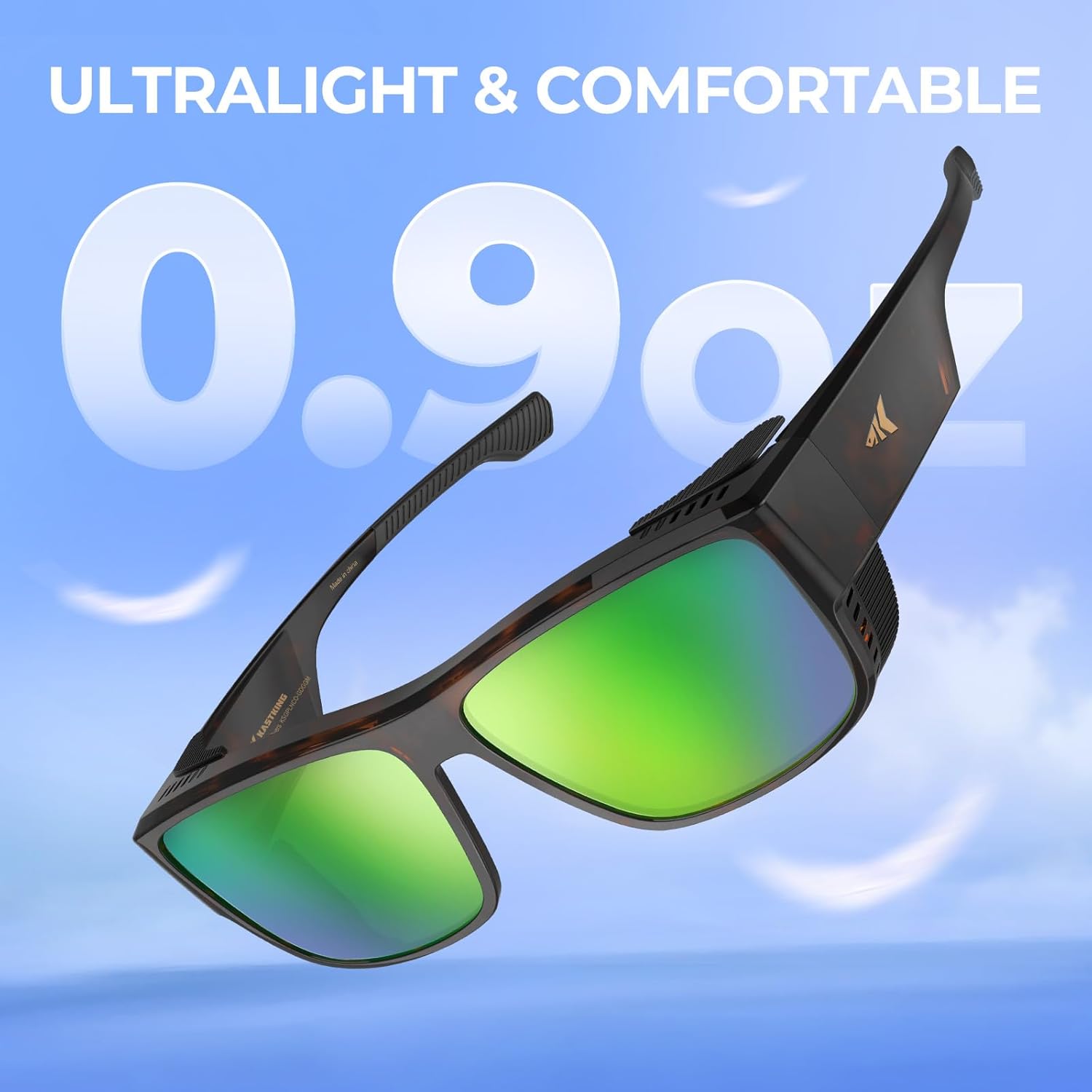 KastKing Comal Fit-Over Polarized Sports Sunglasses, PuriVex Water & Oil Repellent, Fishing Driving, UV400, Men Women - Image 7