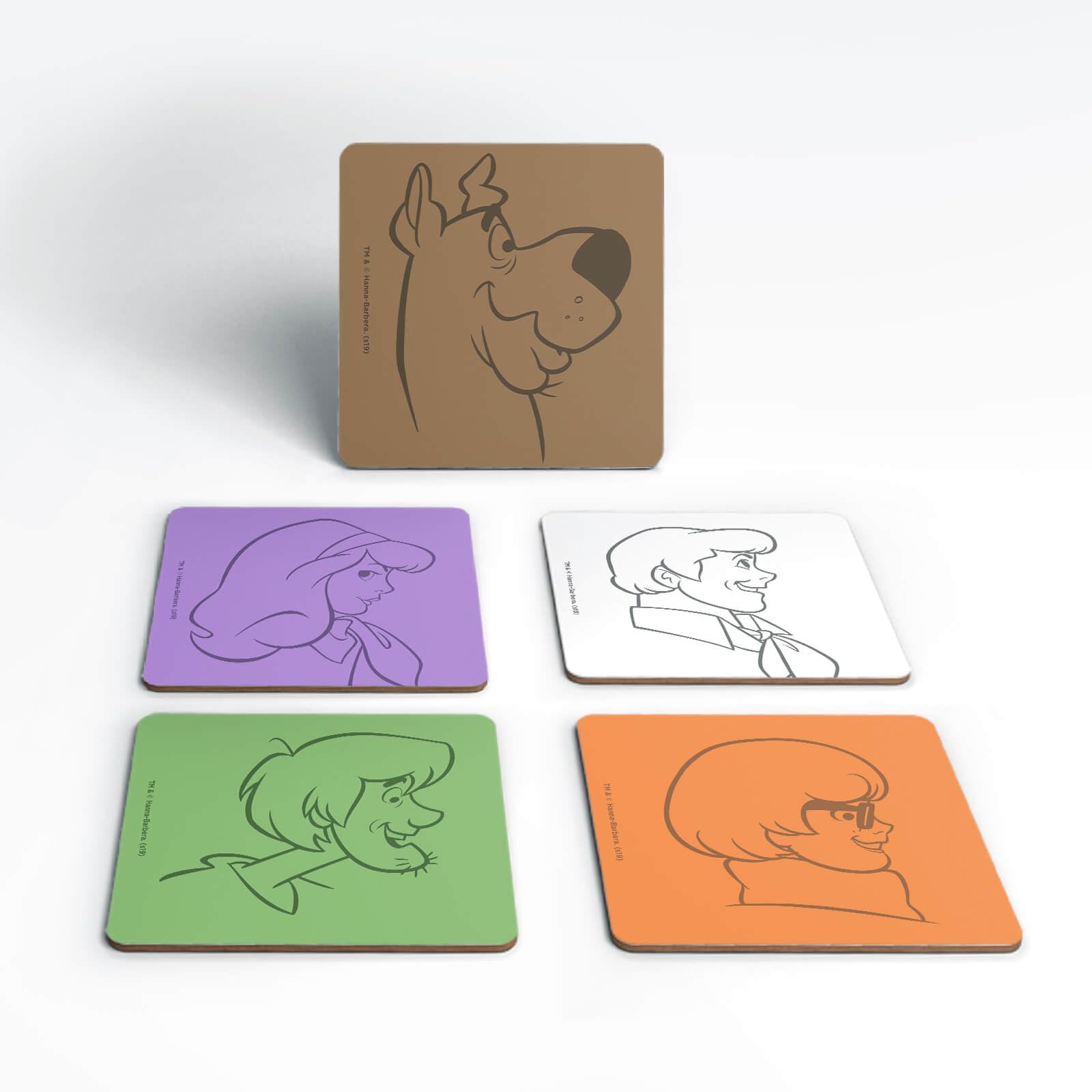 Zavvi Multicolor Scooby Doo The Gang Colours Coaster Set