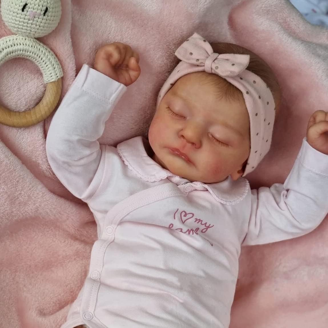 MAIHAO 49cm Bambole Reborn Femmina Bambolotti di Silicone Originali Bambola realistica Neonato bambile Toddler Occhi Chiudi Maschio Reborn Baby Dolls