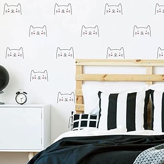 Lovely Cats Wall Decor Stickers for Kids Room Girls Baby Nursery Room Decor Murals BK056 (Cats)